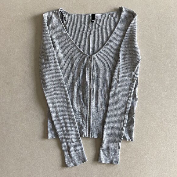 H&M Ribbed Zip Up Cardigan ASO Clary Fray - Picture 4 of 9
